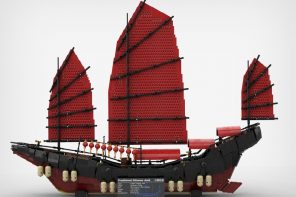This Gorgeous LEGO Chinese Ship Actually Has Lobsters, Jade, and Gold Hidden on Its Deck