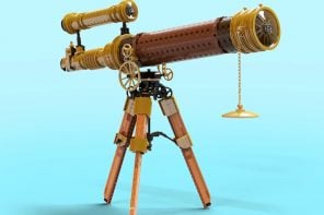 600 LEGO Bricks, One Gorgeous Victorian Telescope, and Four Hidden Scenes Inside the Lens