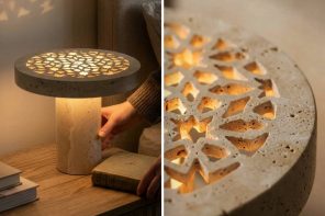Turkish Designer Cut 800-Year-Old Islamic Geometry Into a Stone Lamp That Casts Patterns on Your Wall