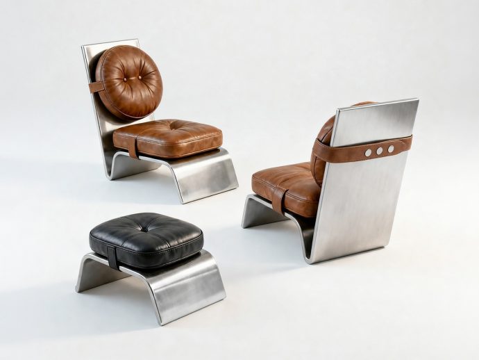 The Lounge Chair That Has No Welds, No Joints, and No Legs – Just One Bent Sheet of Metal
