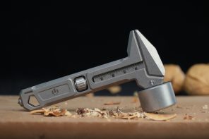 This Titanium Pocket Hammer Packs a Wrench, Three Rulers, and a Tungsten Glass-Breaker Inside Its Frame