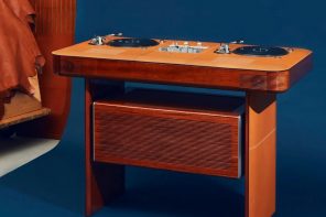 Hermès Just Built a DJ Table in Mahogany and Cowhide