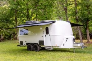 This $107K Trailer Hides 400W Solar in Its Fiberglass Shell