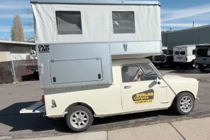 Ovrlnd’s new pop-up camper turns 1980s Mini truck into two-person adventure home