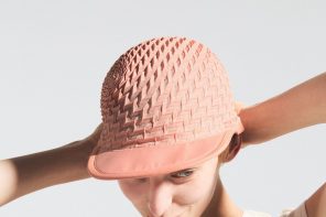This Flat Textile Transforms Into a Sculptural Cap With Steam