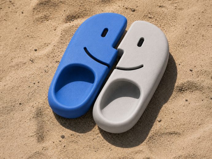 These MacOS-inspired flip flops are weird, playful, and sadly don’t come with Apple “Find My”