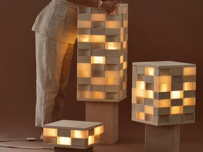 Award-Winning Modular Lamp Turns Discarded Eggshells Into Sculptural Lighting