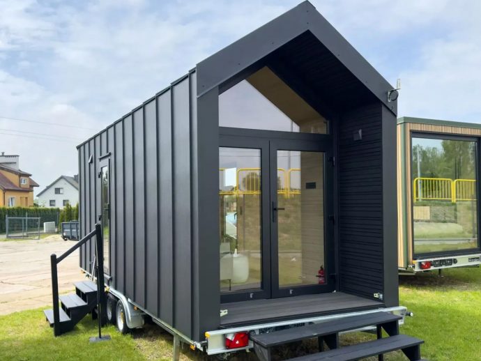 The Chocolate Tiny House Is Dark on the Outside and Surprisingly Warm Within