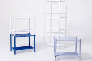Japanese Designer Just Built a Real Shelf From Rolled Paper Sheets