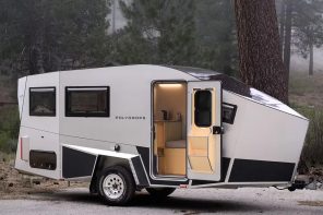 Polydrops P21X aerodynamic off-road trailer let EV owners camp deep in the wilderness without range anxiety