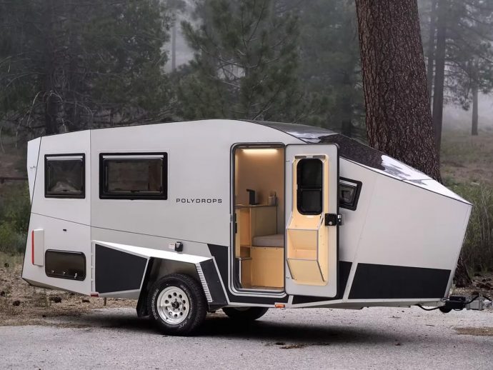 Polydrops P21X aerodynamic off-road trailer let EV owners camp deep in the wilderness without range anxiety