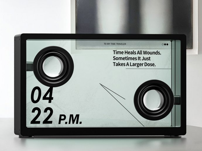 The 21.5-Inch Transparent Speaker That Animates Lyrics to Match Your Music