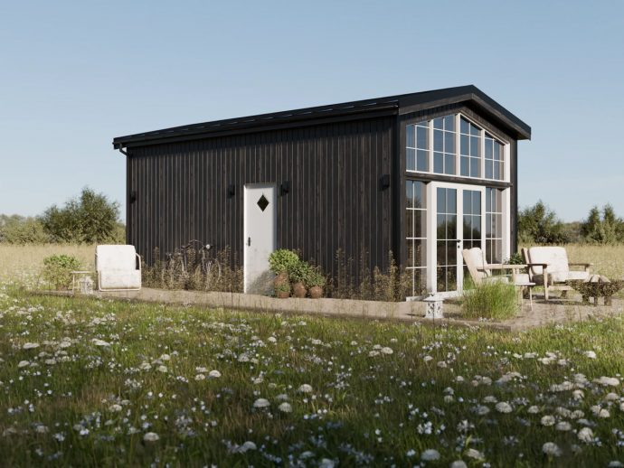 This Scandinavian Tiny Home Has a Dedicated Office & Trades Wheels For 39 Square Meters of Smarter Living