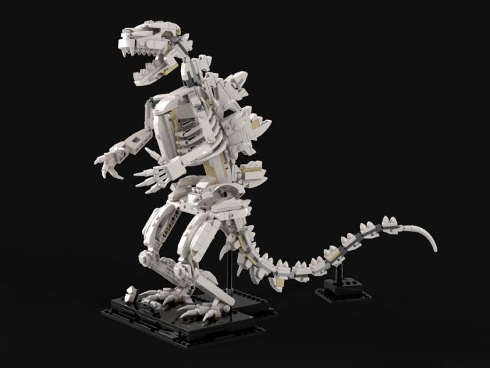 This LEGO Godzilla Skeleton Set Has Movable Limbs and Jaw, Built From LEGO’s Dinosaur Fossils Kit