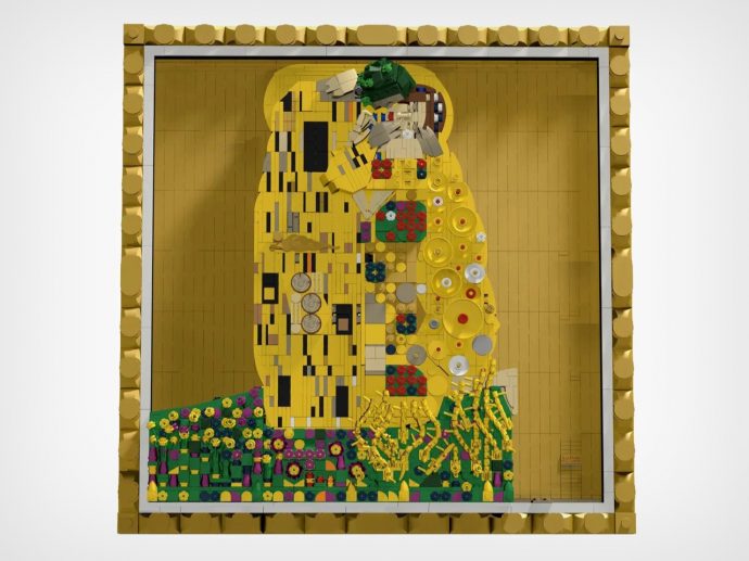A LEGO Fan Recreated Gustav Klimt’s Iconic Artwork ‘The Kiss,’ Gold Studs and All