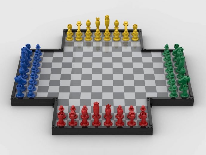 This 4-Player LEGO Chessboard Turns The Game Into Strategic Chaos