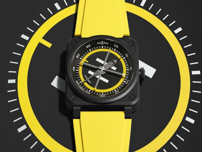 Bell & Ross BR-03 Helipad gives iconic square watch a helipad dial with a spinning helicopter