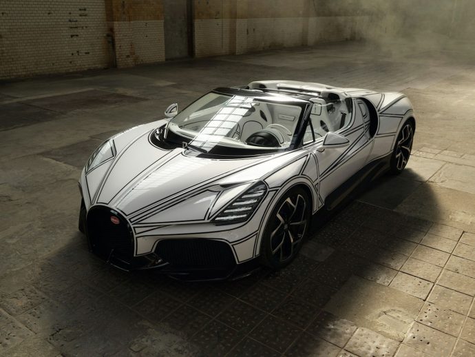 Bugatti’s one-off W16 Mistral Blanc Éternel is a 1,578-HP hypercar wrapped in royal porcelain
