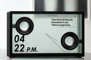 See-Through Speaker with a 21.5-inch Transparent Display Turns Your Songs Into Lyric Videos