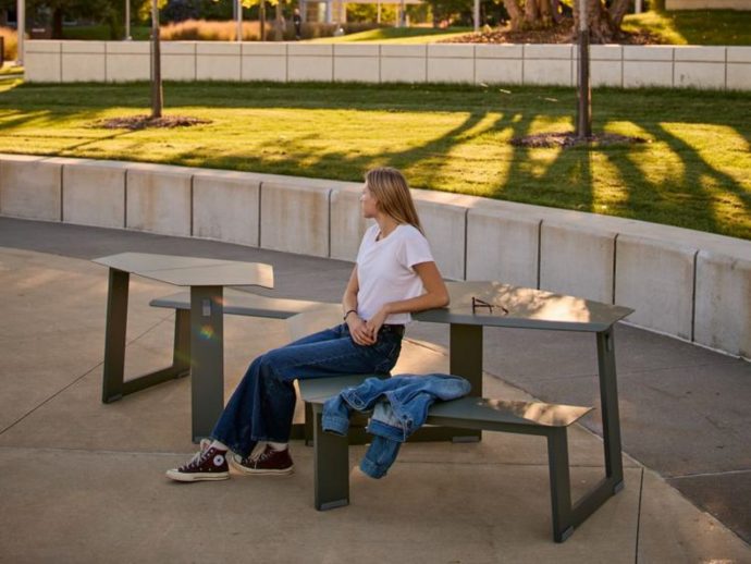 How A Simple Angle Makes Outdoor Seating Feel More Social
