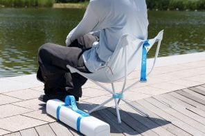 This foldable outdoor chair occupies the same amount of space as a soundbar