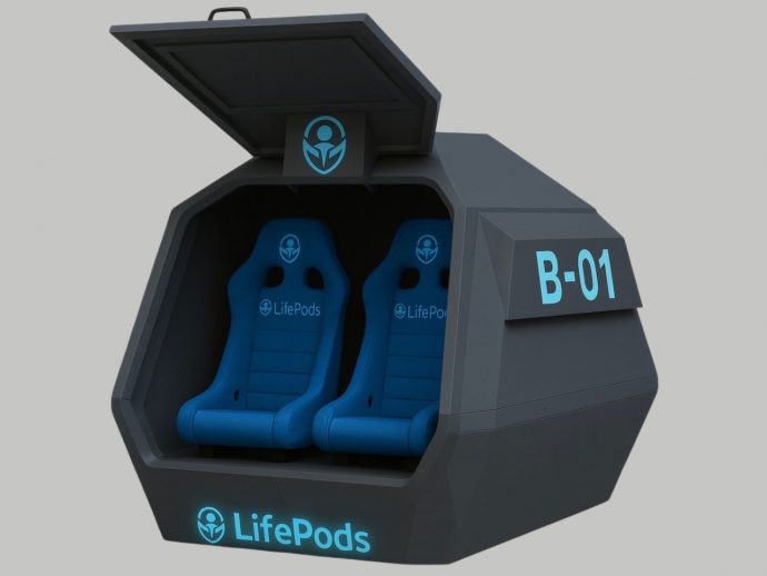 Sealed in 10 Seconds: LifePods Changes Disaster Survival