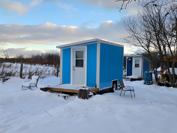 This 48-Sq-Ft Tiny House by A Canadian Charity Strips Shelter Down to Its Purest Form