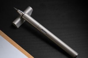 This Titanium Calligraphy Pen Trades Tactical Utility for Softer, More Expressive Brush Strokes