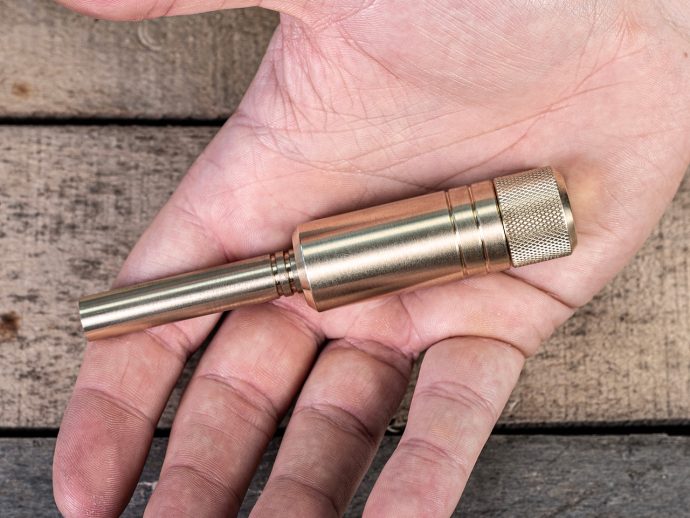 Ultra-silent brass fidget piston is built with such precise tolerances that air becomes the spring