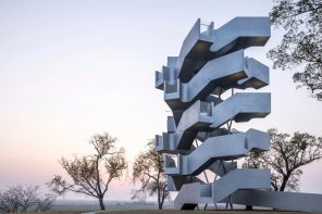 A 20-Meter Double Helix Tower Just Rose Over a Chinese Wetland