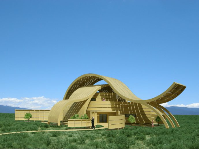 A Designer Just Freed Wood From Every Straight Line in This Home