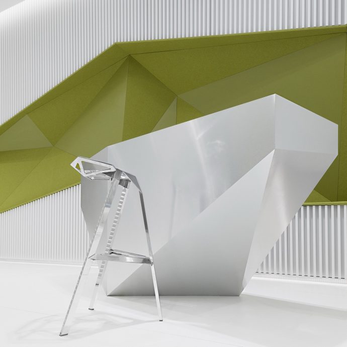 This Bulgarian Bank Branch Looks Like You’re Sitting Inside a Crystal