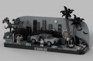 Someone Built Lana Del Rey’s Ultraviolence Album Art as a Monochrome LEGO Diorama