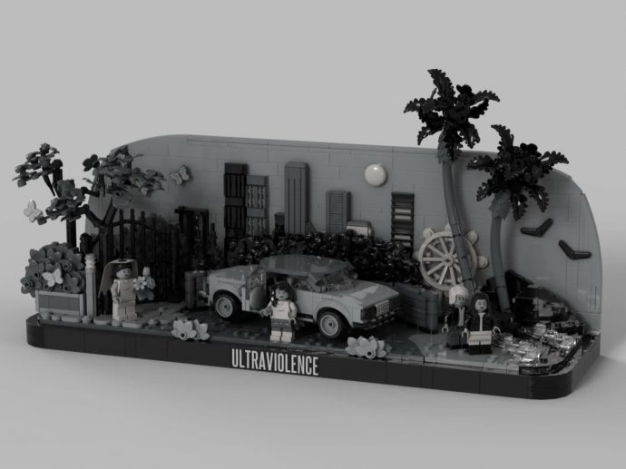 Someone Built Lana Del Rey’s Ultraviolence Album Art as a Monochrome LEGO Diorama
