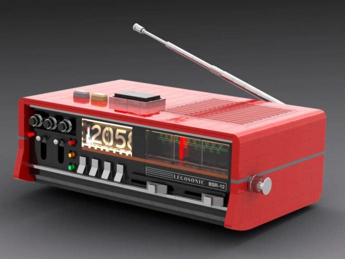 Someone Built a LEGO Bedside Radio With 1,400 Bricks And Inner Circuitry