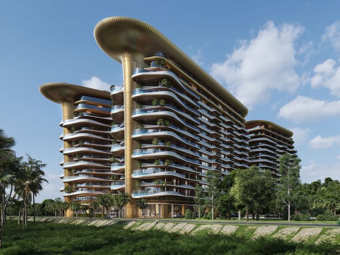 This Georgian Residential Complex Rejects Straight Lines on its Floor Plan, Mimicking The Ocean