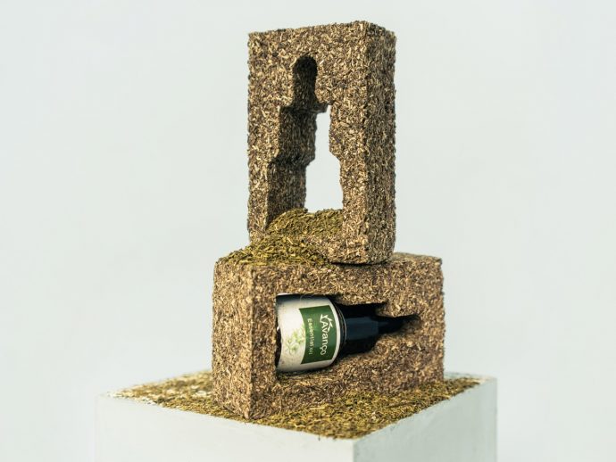 This Foam-Free Eco Packaging Is Made From Compressed Rosemary Waste, And It Carries The Aroma Too
