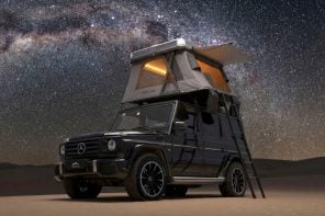This Rooftop Tent Has a Skylight, a Ladder, LED Lighting, and deploys with a button.