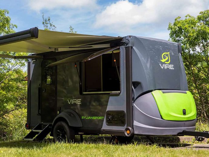 SylvanSport VIRE packs king-size bed, wet bath, and full kitchen into 19.5-foot trailer