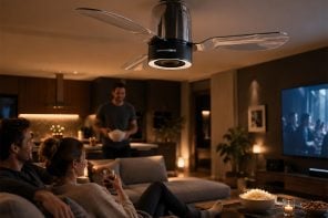 This ceiling fan hides an 80W Hi-Fi speaker and smart lighting in one sleek unit