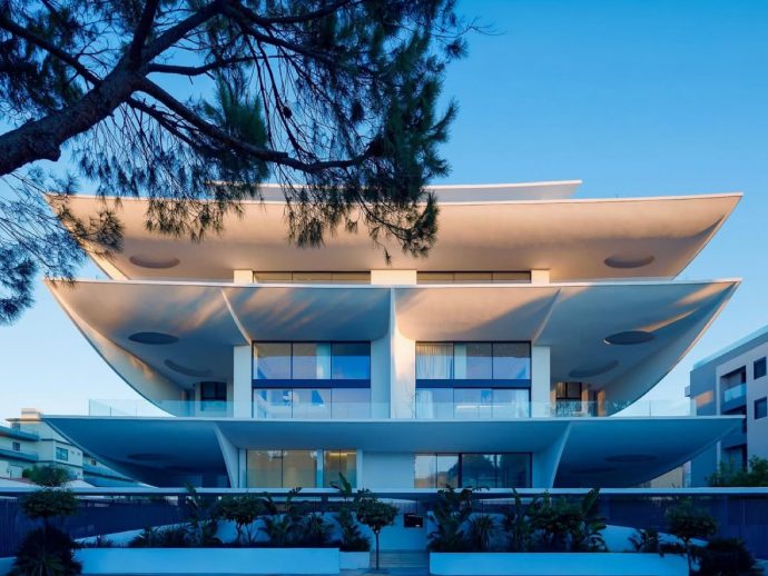 Where Sculptural Balconies Meet Mediterranean Light and Coastal Living