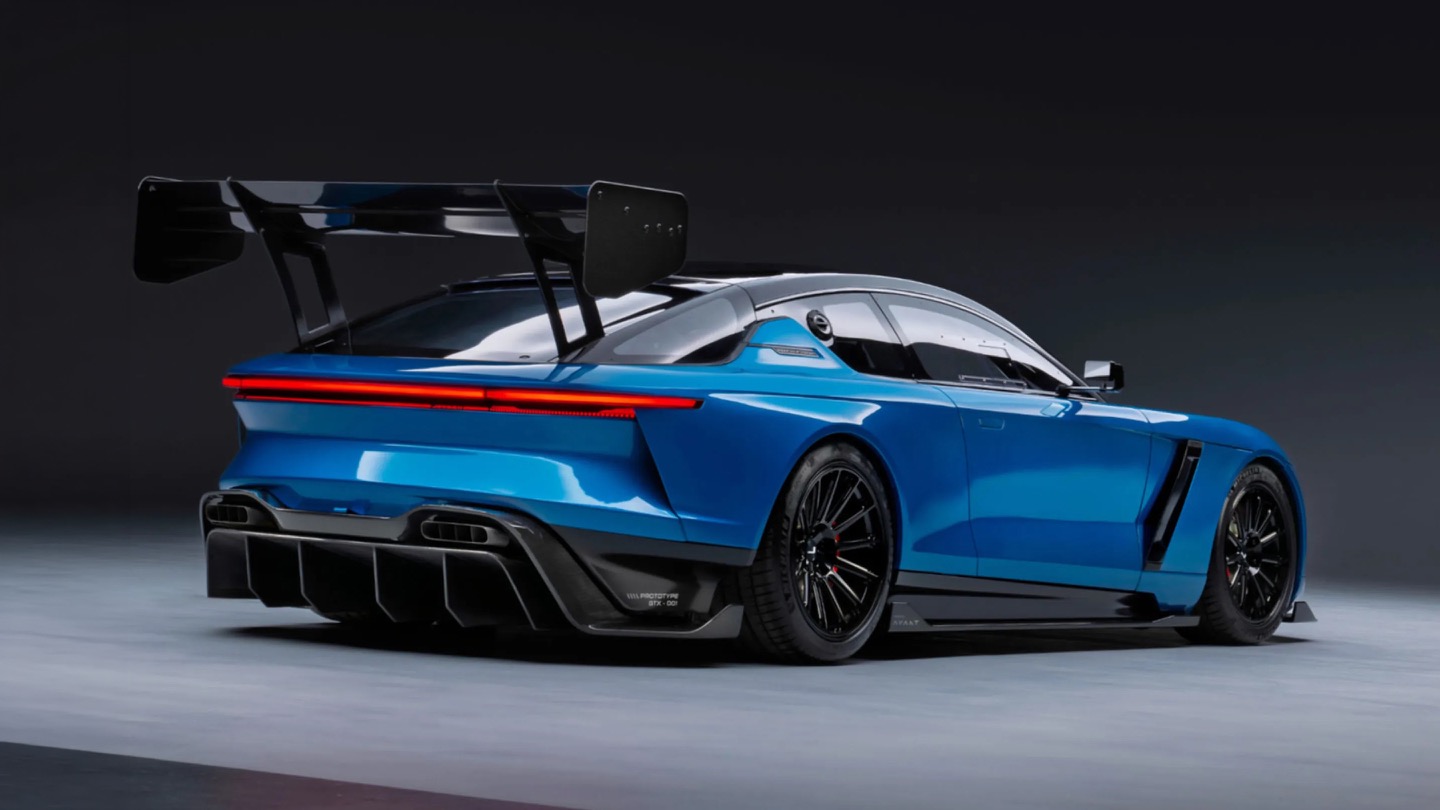 Diffuser, quad exhausts, and a wing built for lap times.