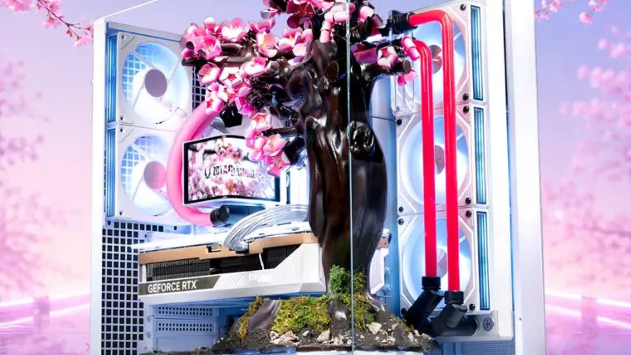 AFTERSHOCK Built a $14,200 Gaming PC Where 70 Petals Bloom With