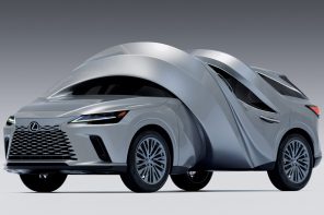 MSCHF warps two Lexus cars into surreal sculptures that look like a video glitch