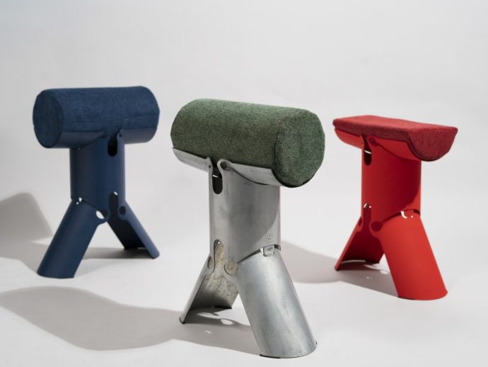 Steel Pipe Stool That Never Uses a Single Weld or Screw