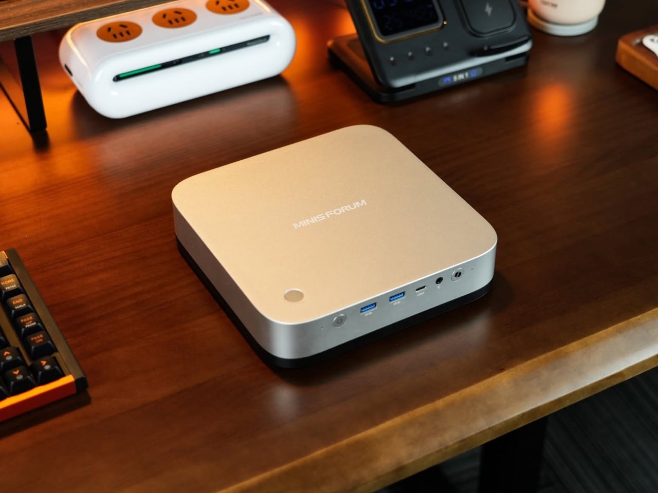 Minisforum AI X1 Pro Mini PC on a table