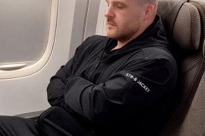 The Perfect ‘Frequent Flyer’ Hoodie cradles your arms like a Straightjacket for comfortable snoozing