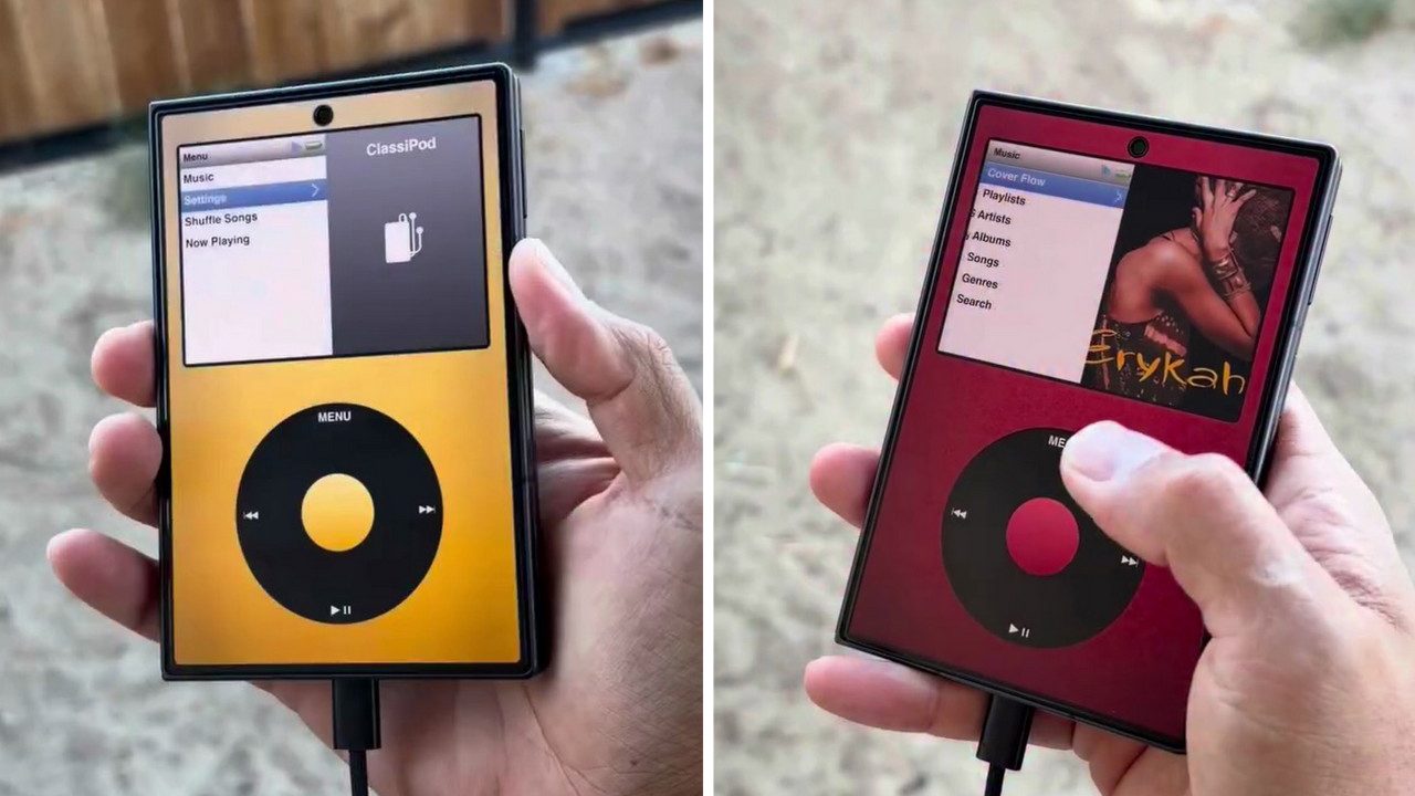 iPod Classic emulator for the Samsung Galaxy Z Fold8 finally gets