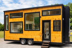 A 24-Foot Tiny Home With Two Lofts, a Dishwasher, and a Real Home Office