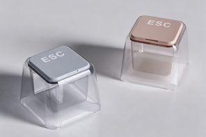 This plastic stool is a giant Esc key, and it hides your clutter